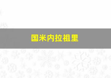 国米内拉祖里