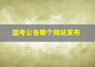 国考公告哪个网站发布