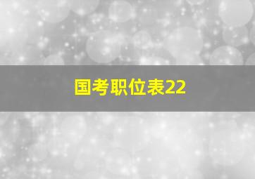 国考职位表22