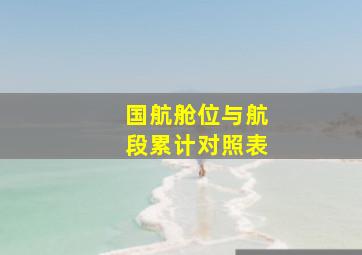 国航舱位与航段累计对照表