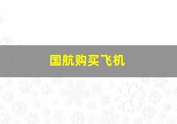 国航购买飞机