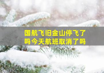 国航飞旧金山停飞了吗今天航班取消了吗