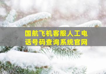 国航飞机客服人工电话号码查询系统官网