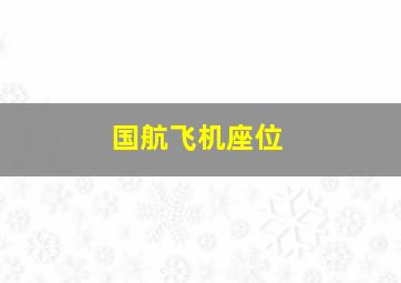 国航飞机座位