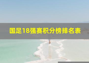 国足18强赛积分榜排名表