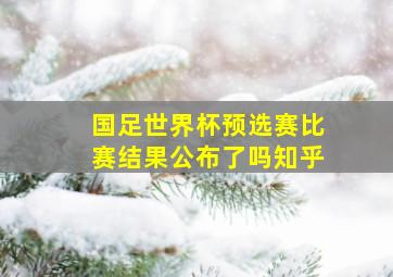 国足世界杯预选赛比赛结果公布了吗知乎