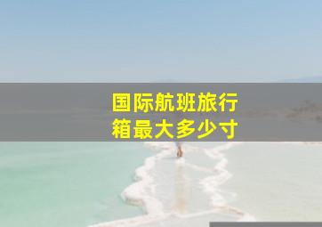 国际航班旅行箱最大多少寸