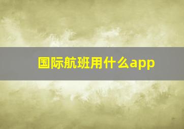 国际航班用什么app