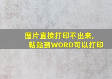 图片直接打印不出来,粘贴到WORD可以打印