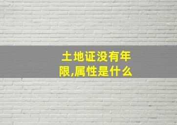 土地证没有年限,属性是什么