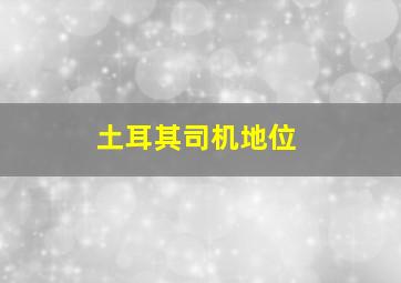 土耳其司机地位