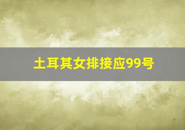 土耳其女排接应99号