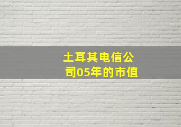 土耳其电信公司05年的市值