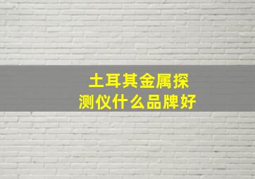 土耳其金属探测仪什么品牌好