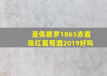 圣佩德罗1865赤霞珠红葡萄酒2019好吗