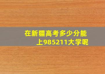 在新疆高考多少分能上985211大学呢