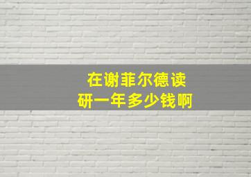 在谢菲尔德读研一年多少钱啊