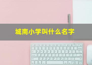 城南小学叫什么名字