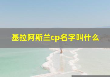 基拉阿斯兰cp名字叫什么