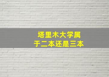 塔里木大学属于二本还是三本