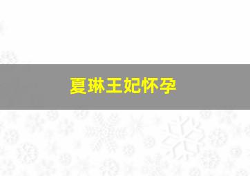 夏琳王妃怀孕