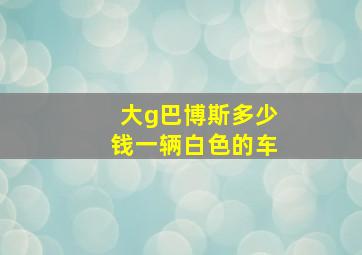 大g巴博斯多少钱一辆白色的车