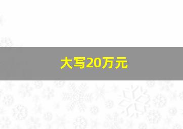 大写20万元