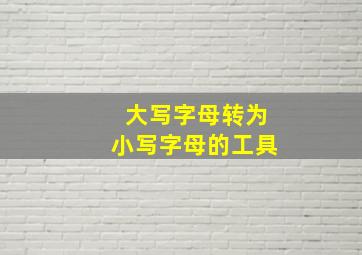 大写字母转为小写字母的工具