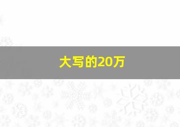 大写的20万