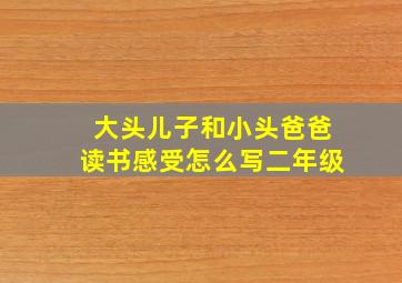 大头儿子和小头爸爸读书感受怎么写二年级