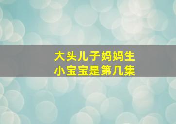 大头儿子妈妈生小宝宝是第几集