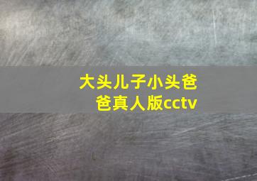 大头儿子小头爸爸真人版cctv