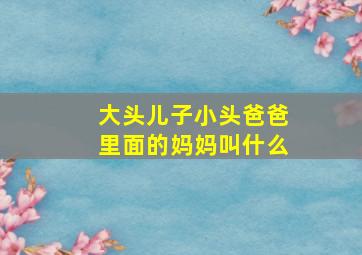 大头儿子小头爸爸里面的妈妈叫什么