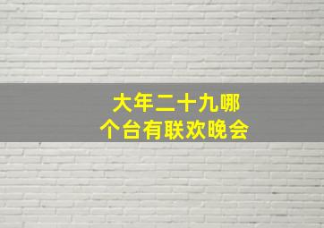 大年二十九哪个台有联欢晚会