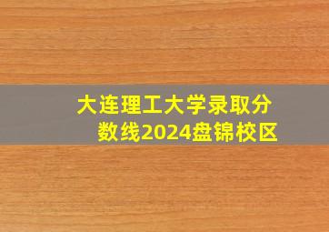 大连理工大学录取分数线2024盘锦校区