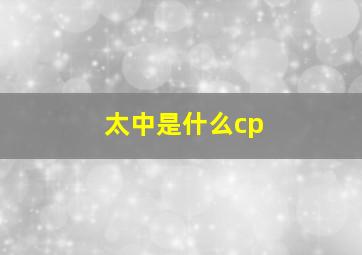 太中是什么cp