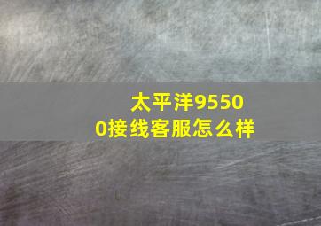 太平洋95500接线客服怎么样