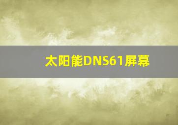 太阳能DNS61屏幕