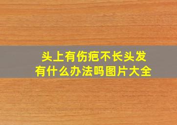 头上有伤疤不长头发有什么办法吗图片大全