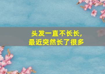 头发一直不长长,最近突然长了很多