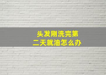 头发刚洗完第二天就油怎么办