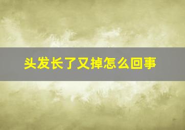 头发长了又掉怎么回事