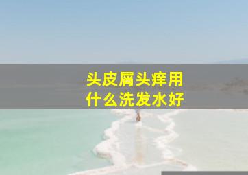 头皮屑头痒用什么洗发水好