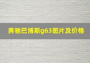 奔驰巴博斯g63图片及价格