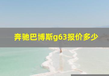 奔驰巴博斯g63报价多少