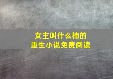 女主叫什么楠的重生小说免费阅读