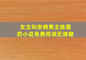 女主叫安楠男主姓慕的小说免费阅读无弹窗