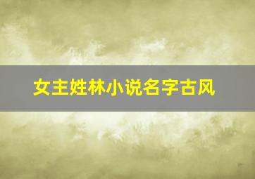 女主姓林小说名字古风