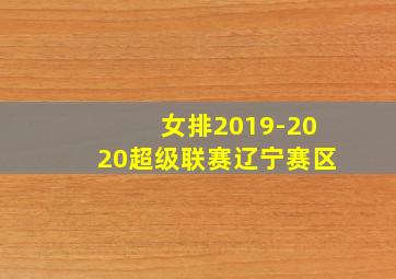 女排2019-2020超级联赛辽宁赛区