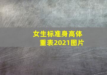 女生标准身高体重表2021图片